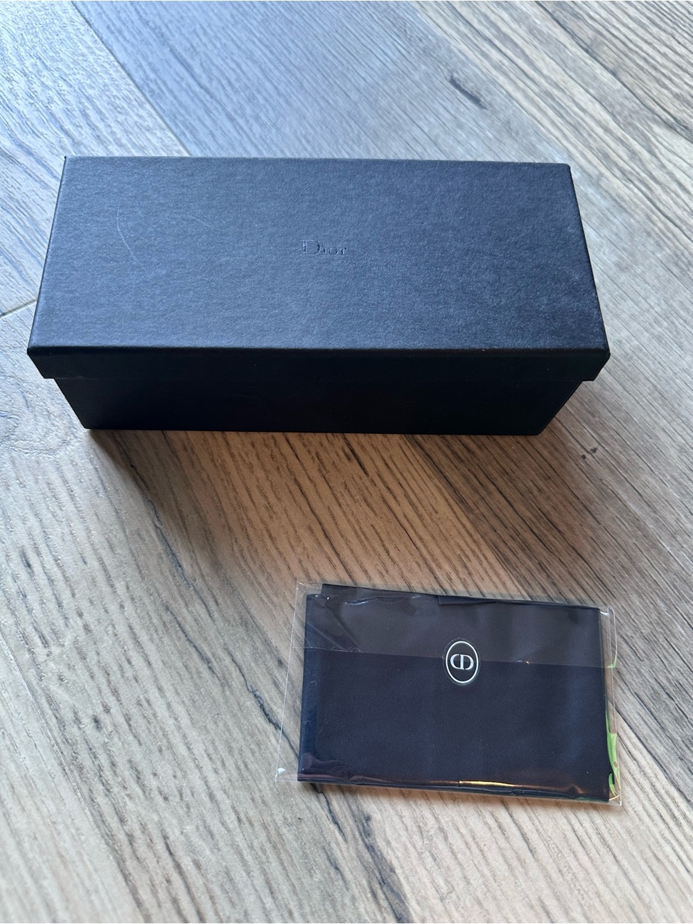 Christian Dior Black Eyewear Box with Branded Cleaning Cloth